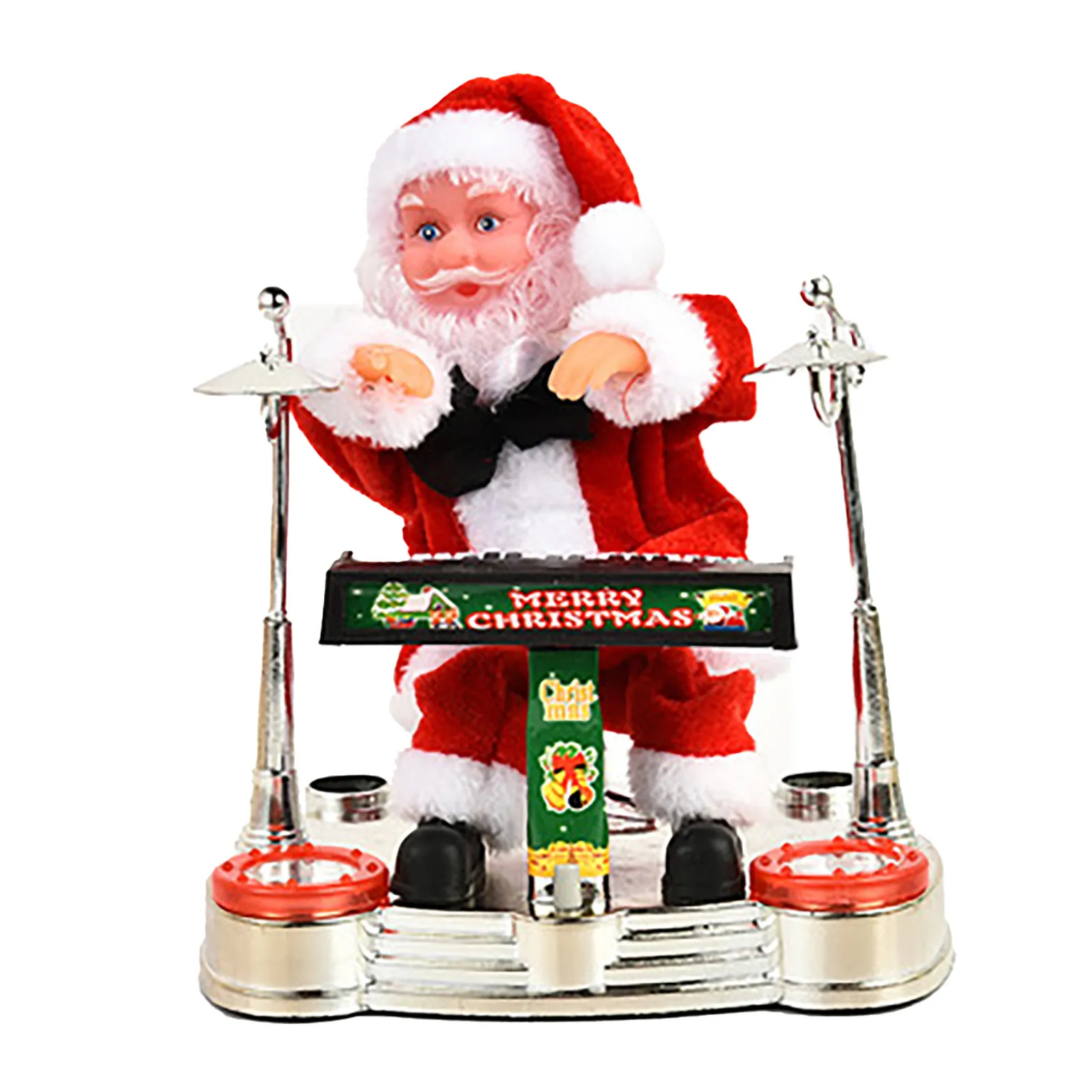 Электрический Санта-Клаус фортепианная Музыкальная кукла рождественские