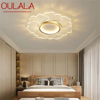 oulala nordic ceiling light contemporary creative flower lamp fixtures led home for bedroom decoration