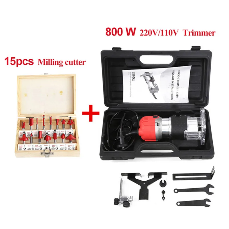 800W 30000 об/мин деревообрабатывающее электрический триммер древесный фрезерный