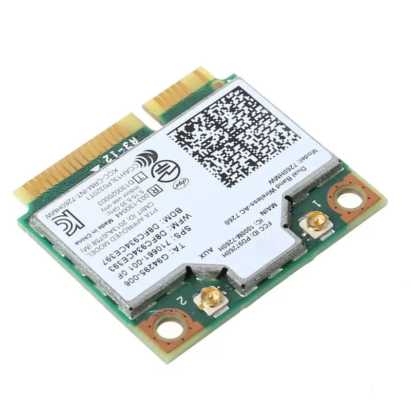 

300Mbps Dual Band Wireless-N 7260 7260HMW AN Half Mini Pci-e Wireless Wifi Bluetooth 4.0 Wlan Card for Intel Notebook X6HA