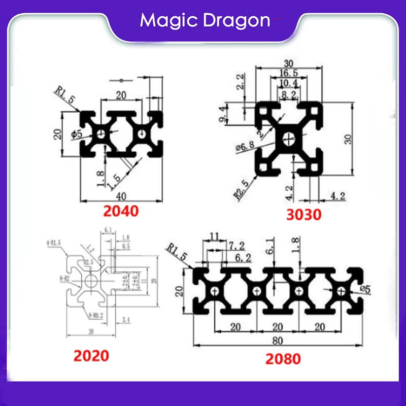 2020 2040 3030 2080 Алюминий Профиль 100 200 300 350 400 450 500 550 600 мм линейные рельсы