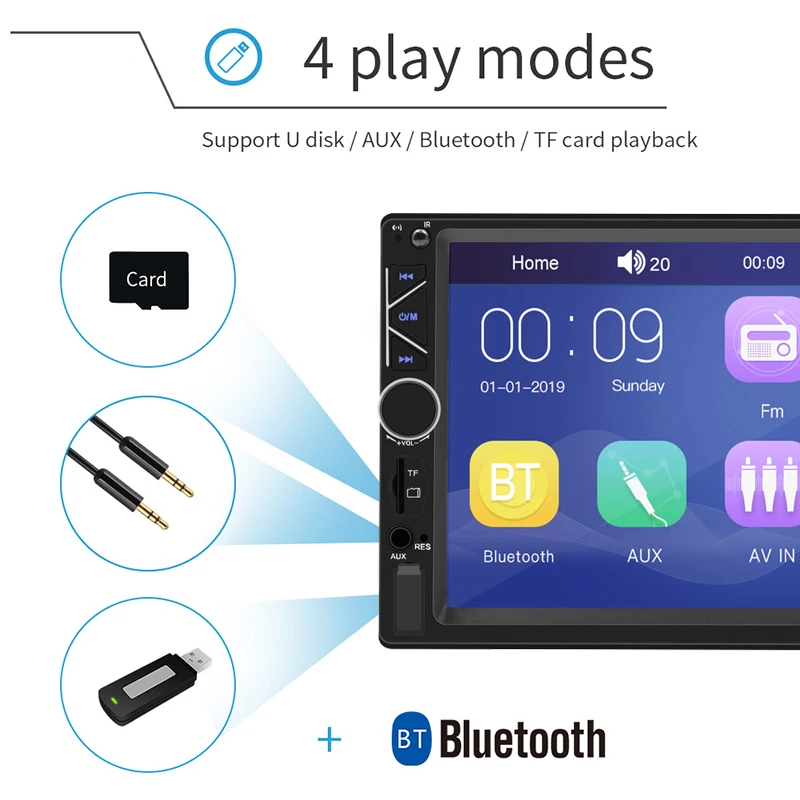 Автомагнитола 2 Din Mirror Link аудио видео MP5 плеер Bluetooth Handsfree A2DP USB TF Aux стерео система 7 дюймов головное устройство PHYEE A6