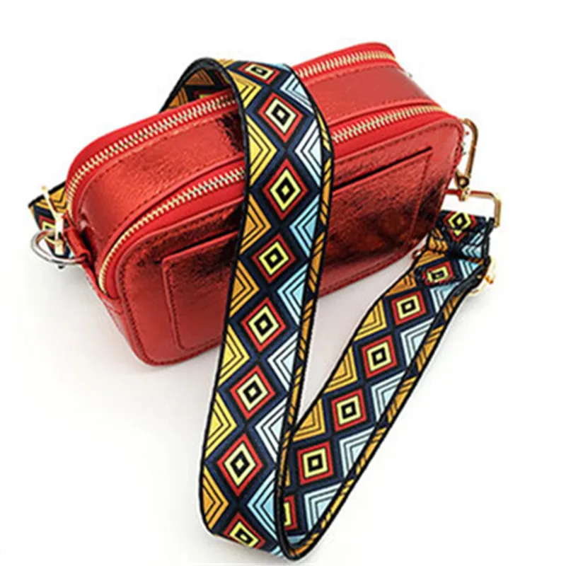 Нейлоновый ремень для женской сумки цветной Регулируемый Радужный ремешок на