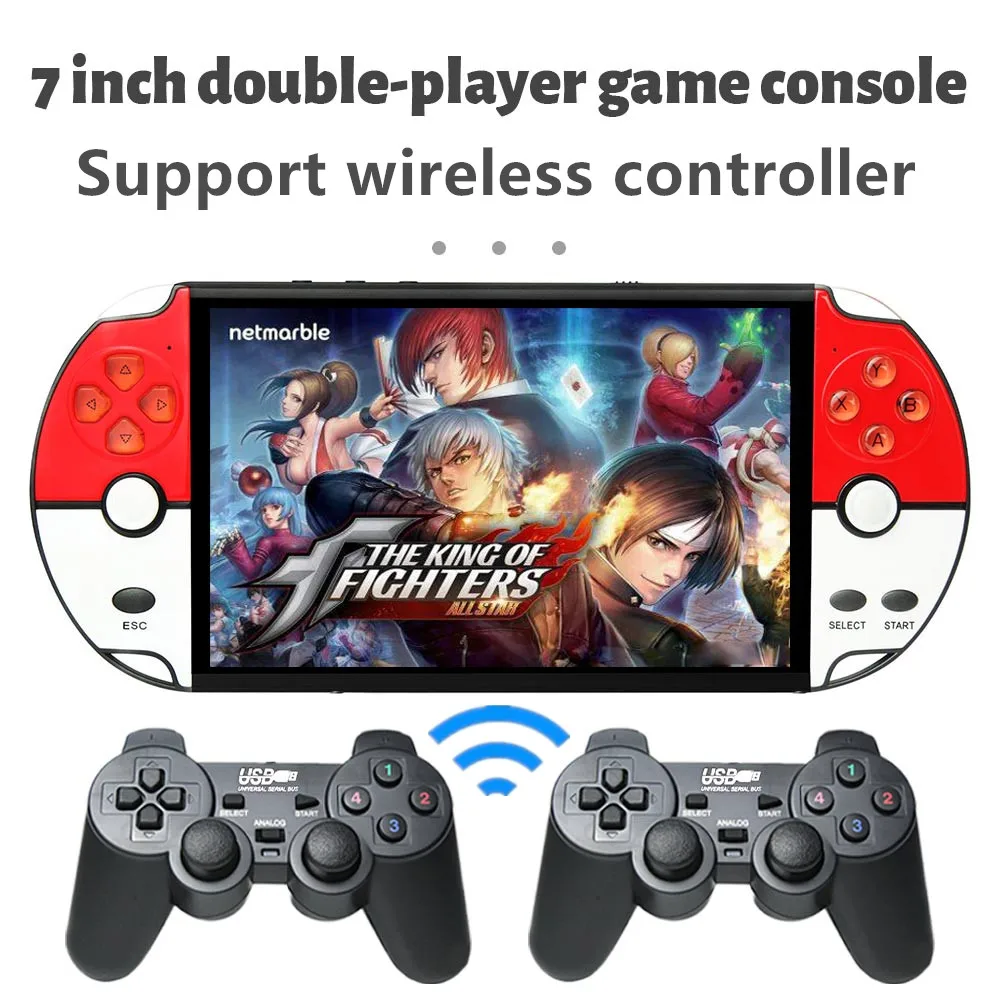 Новый 7 дюймовый Ретро беспроводной двойной плеер игровой консоли встроенный 9900