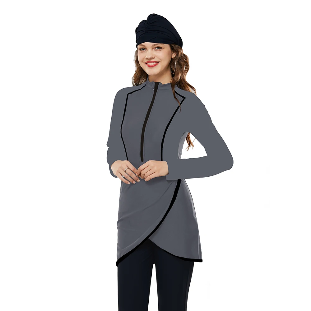 Новинка 2020 серые консервативные цвета мусульманские купальники исламский