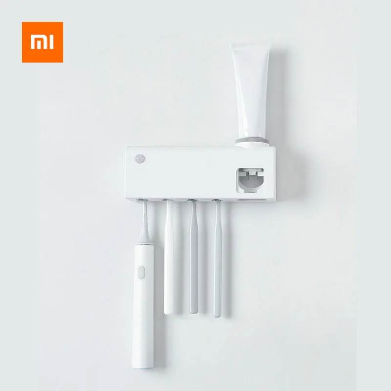 Xiaomi смарт-держатель для зубных щеток Автоматический Диспенсер для зубной пасты держатель ультрафиолетовой стерилизации интеллектуальная индукция человеческого тела