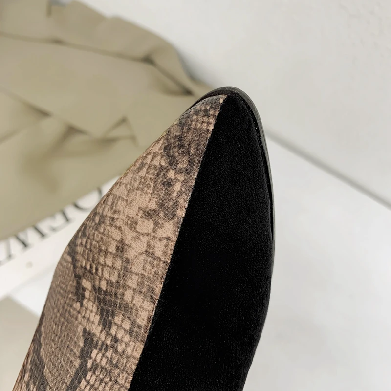 

2021 New Plus Big Size 32-48 Red Yellow Snake Zip Fashion Sexy Knee High Heel Autumn Winter Lady Female Women Boots X1899