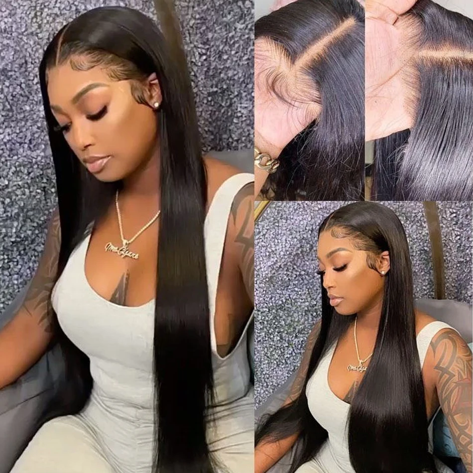 Перуанские прямые волосы для женщин парики из человеческих волос 10-28 дюймов на