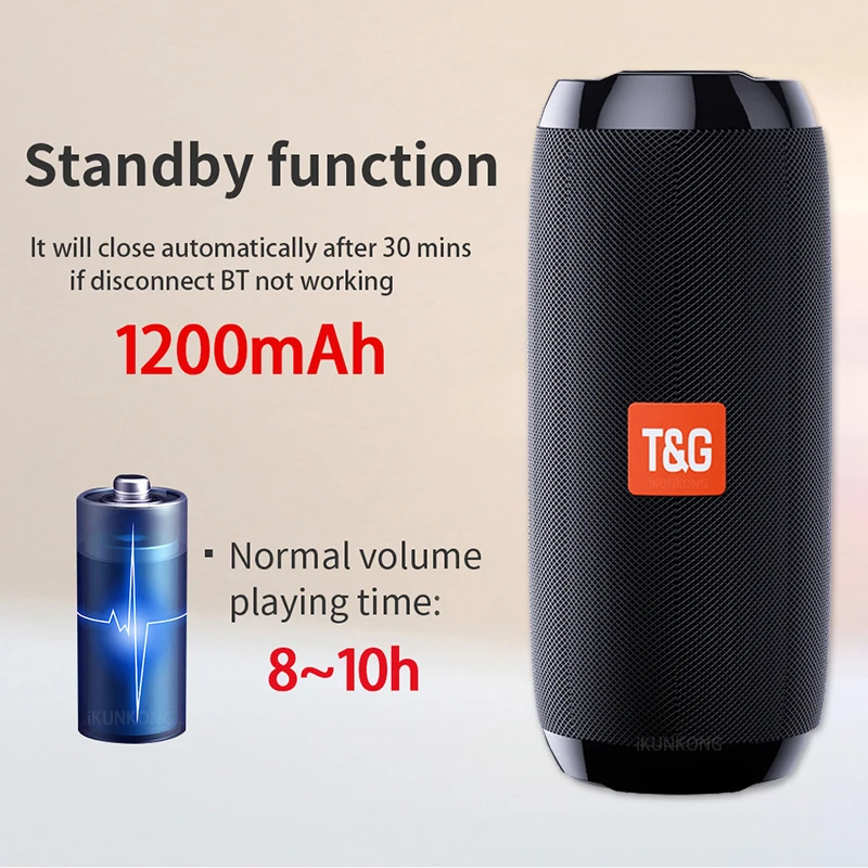 

Portable Bluetooth Speaker Wireless Bass Subwoofer Waterproof Outdoor Speakers Boombox AUX TF USB Stereo Loudspeaker Music Box