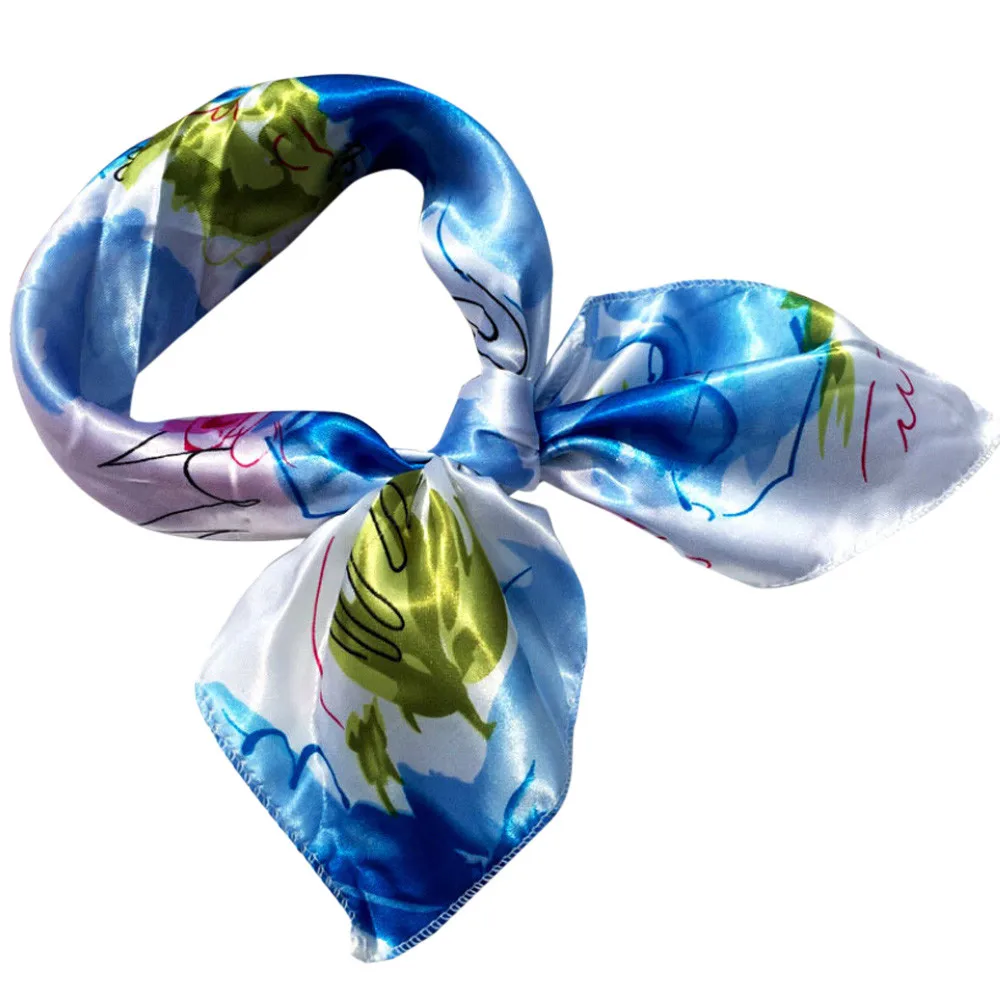 

Fashion Silk Scarf Scarves Women Shawls Neck Foulard Square Small Headband 2021 Fashion Print Neckerchief Scarve Bandana 50*50cm