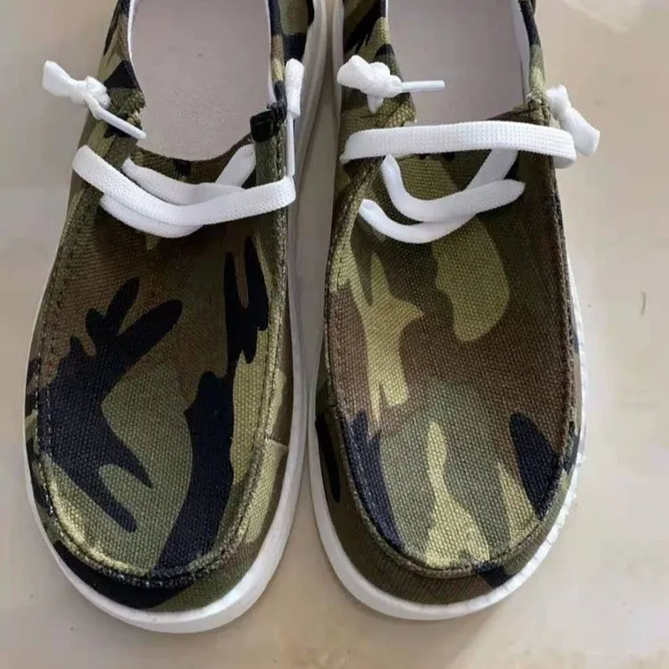 

Women's Shoes 2021 Lace-Up Flat-Bottomed Large Size One-Legged Lazy Shoes Women's Sneakers Zapatillas Mujer Chaussure Femme