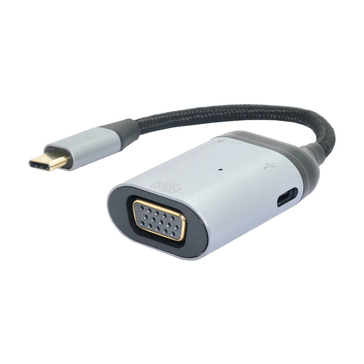 Buy qywo USB3.1 USB-C Type C to VGA RGB Converter HDTV Adapter 60hz 1080p with Female PD Power Port on