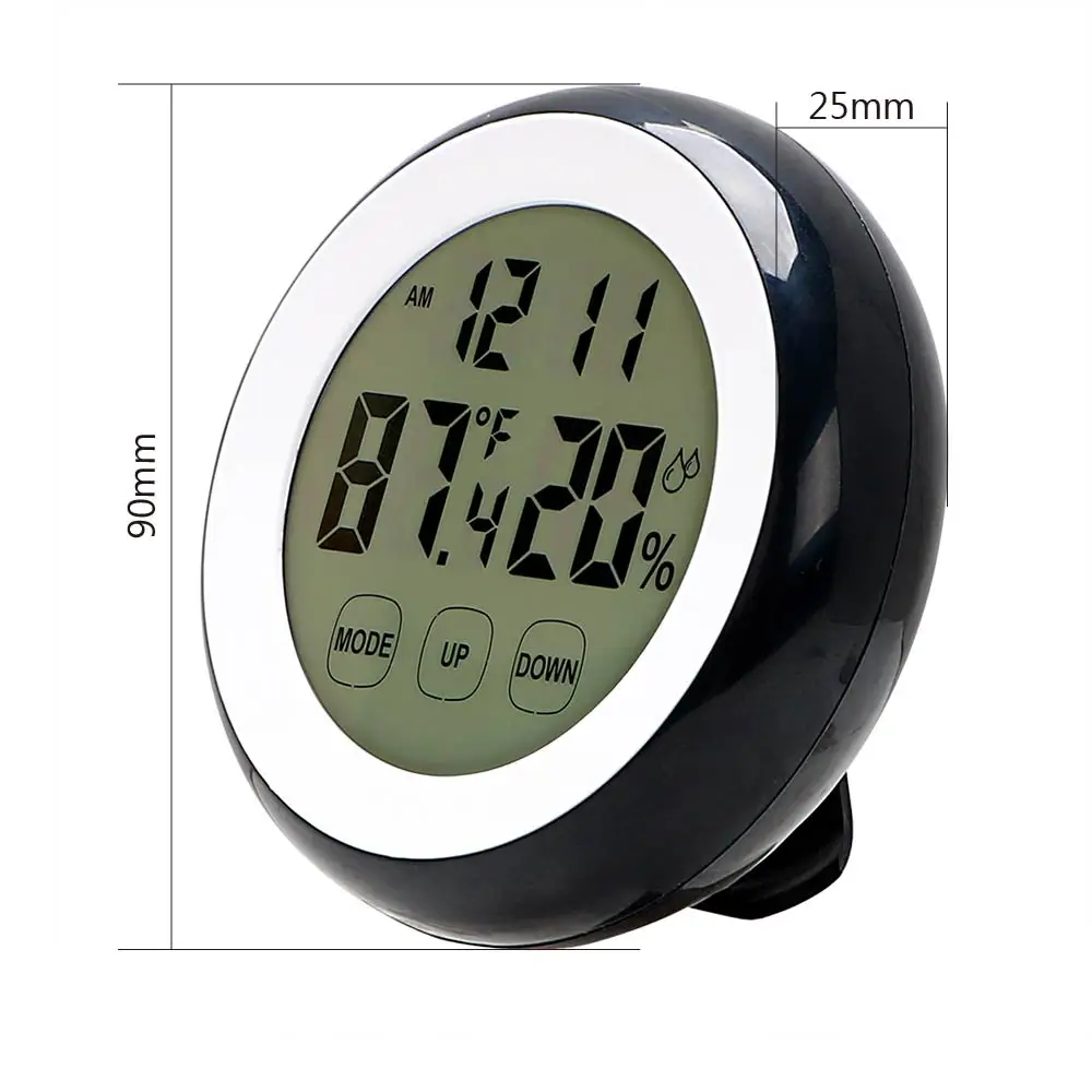 digital lcd thermometer hygrometer indoor weather station clock with backlight electronic temperature humidity meter free global shipping