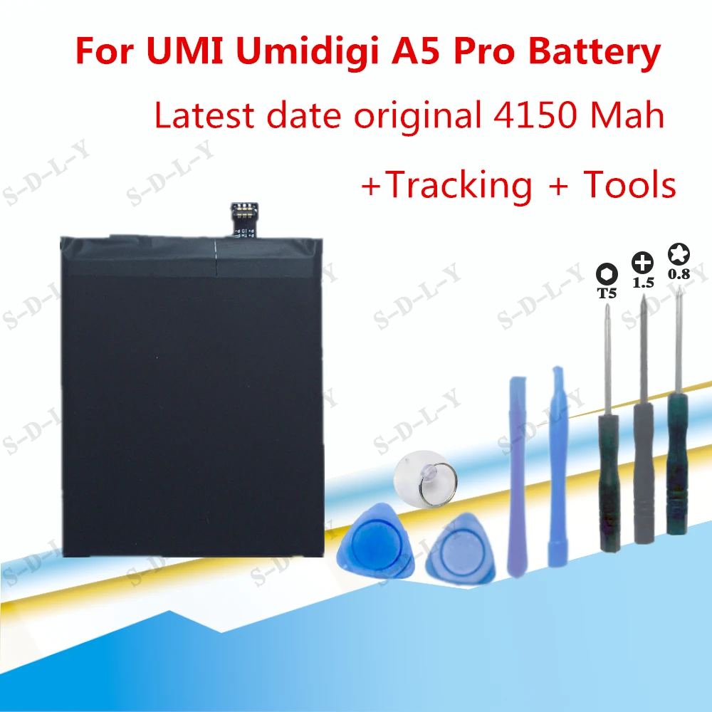 4150mah hight capacity for umi umidigi a5 pro battery cell phone replacement high quality batteries rechargeable tools free global shipping