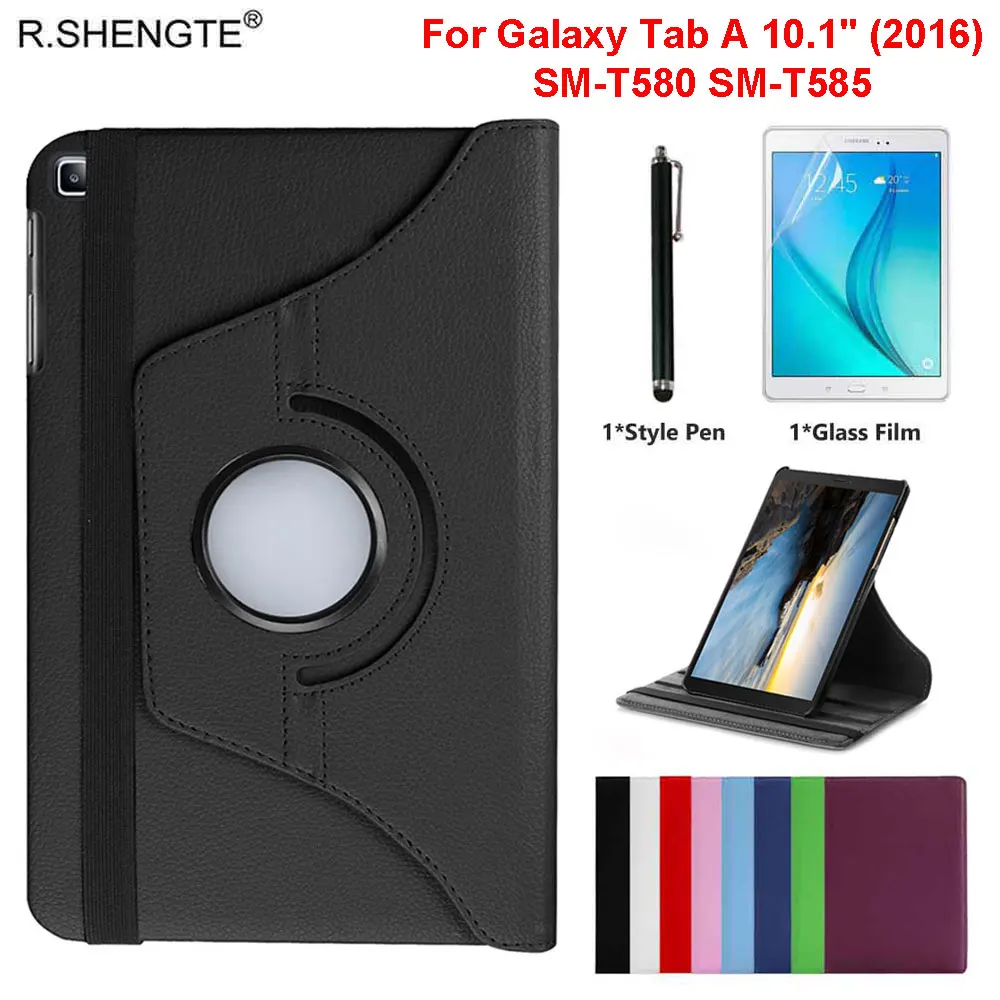 Вращающийся на 360 градусов чехол для Samsung Galaxy Tab A 10 1 2016 Tablet SM T580 T585 ''кожаный