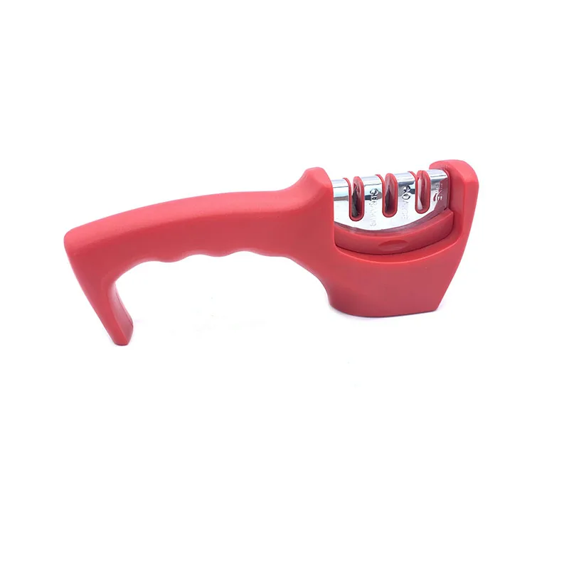 

3-stage Grinding head sharpener diamond ceramic grinding kitchen gadgets kitchen knives scissors non-slip base tools accessories