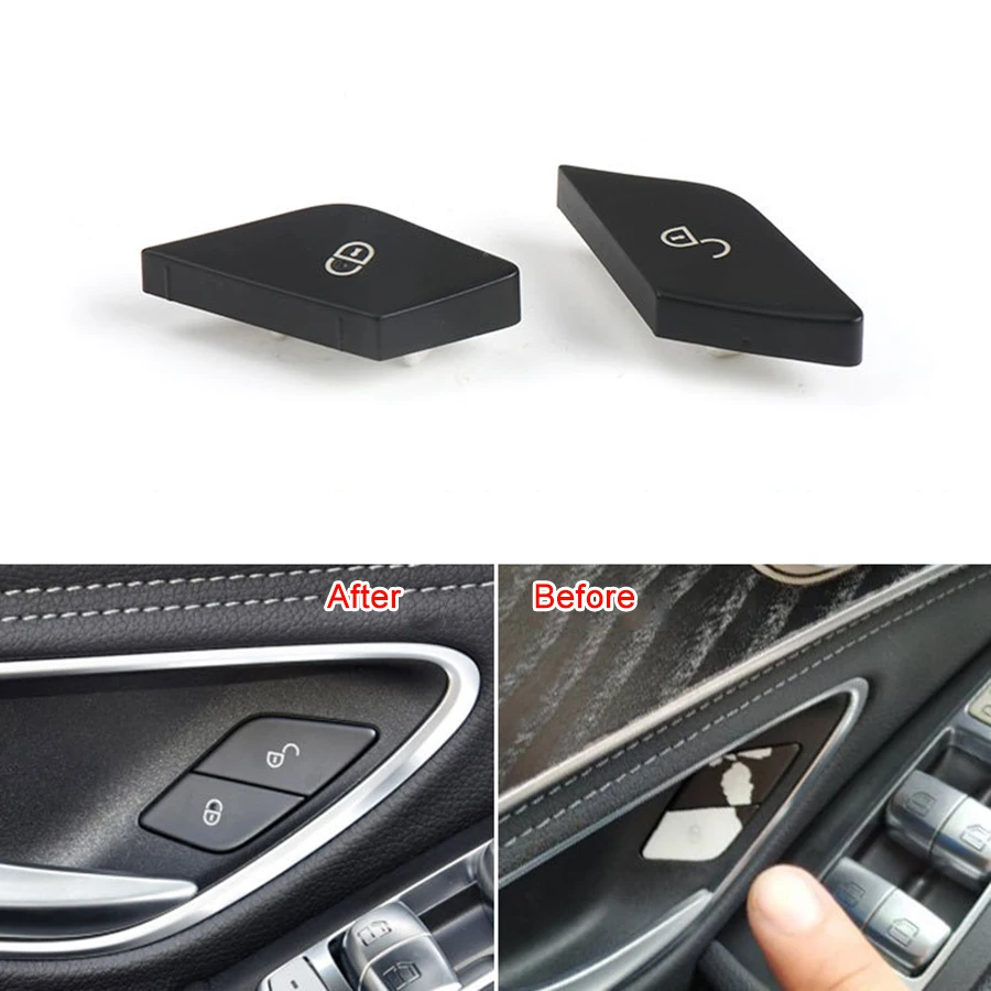 Car Door Lock Unlock Button Switch Repair Cap Cover for Mercedes Benz C-Class W205 GLC-Class W253 2059055251 Auto Accessories