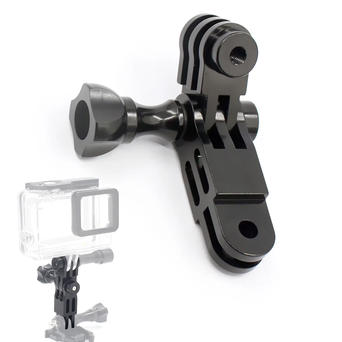 

CNC Aluminum Three-Way Pivot Arm Mount Adapter for DJI OSMO Action for GOPRO 9/8/MAX/XiaoYi/SJ/GitUp Sport Camera