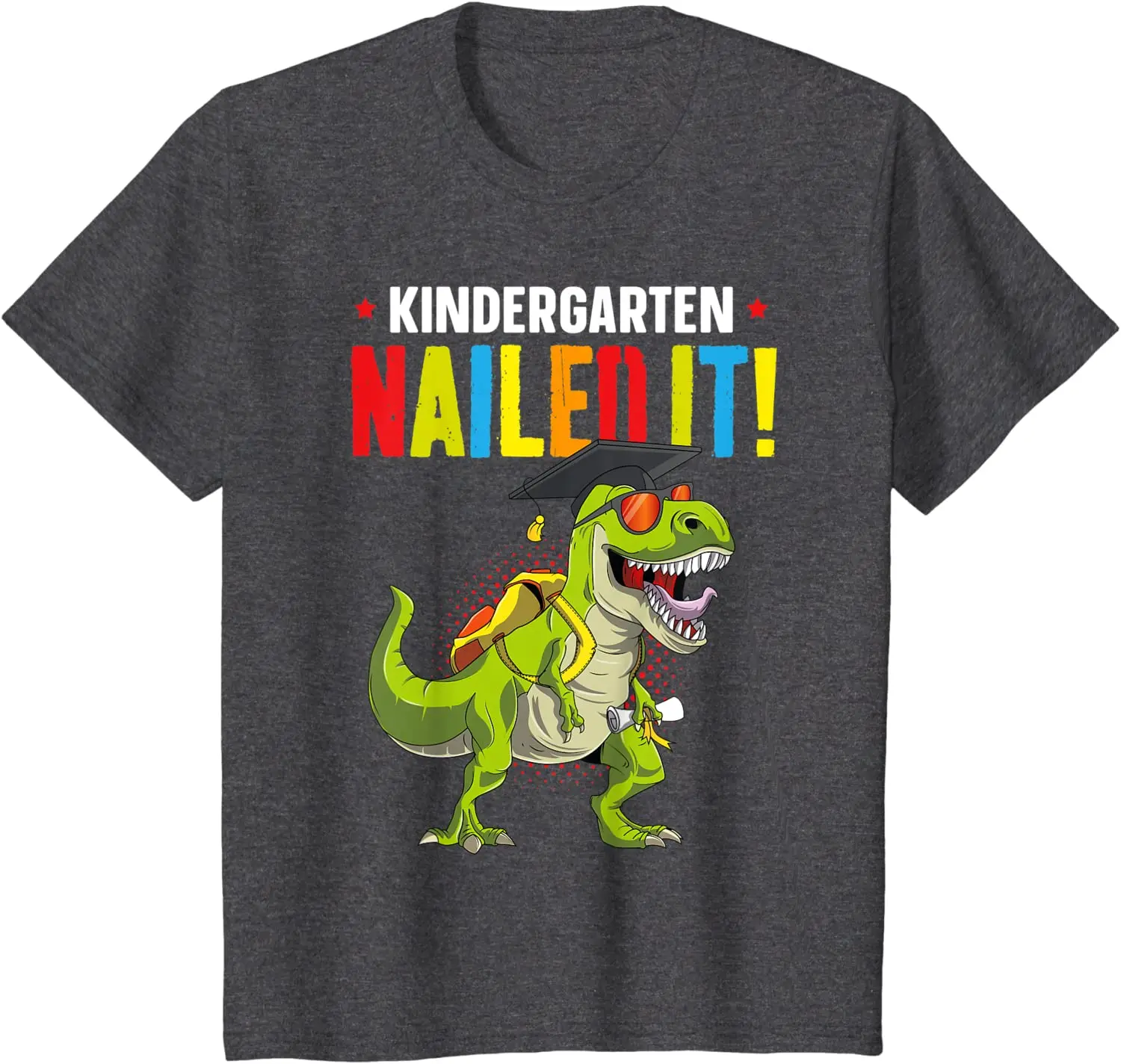 

T Shirt Women Kawaii Summer Tops T-shirt Kids T Rex Kindergarten Nailed It Graduation Class Of 2021 T-Shirt Tee Shirt Unisex