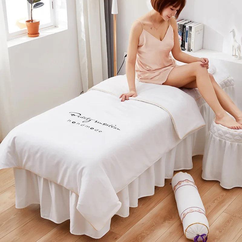 Покрывало для кровати Tencel из четырех частей роскошные светильник салона красоты