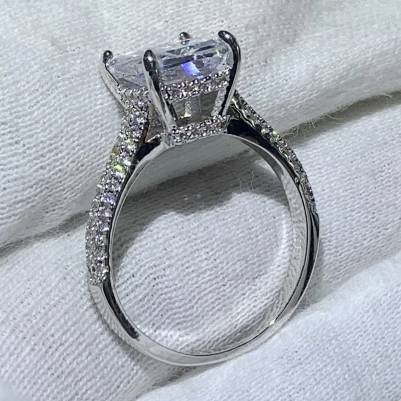 Сверкающее роскошное ювелирное изделие из стерлингового серебра 925 пробы