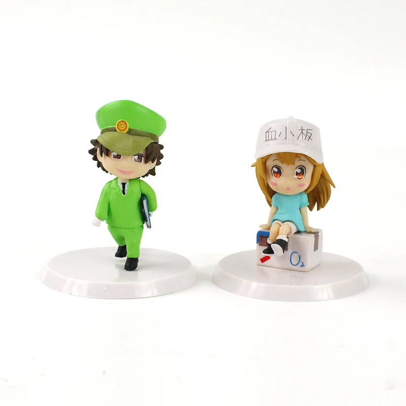 6 7 см шт./лот клетки на работе кровяные красные Hataraku Saibou Q Ver. ПВХ фигурки аниме