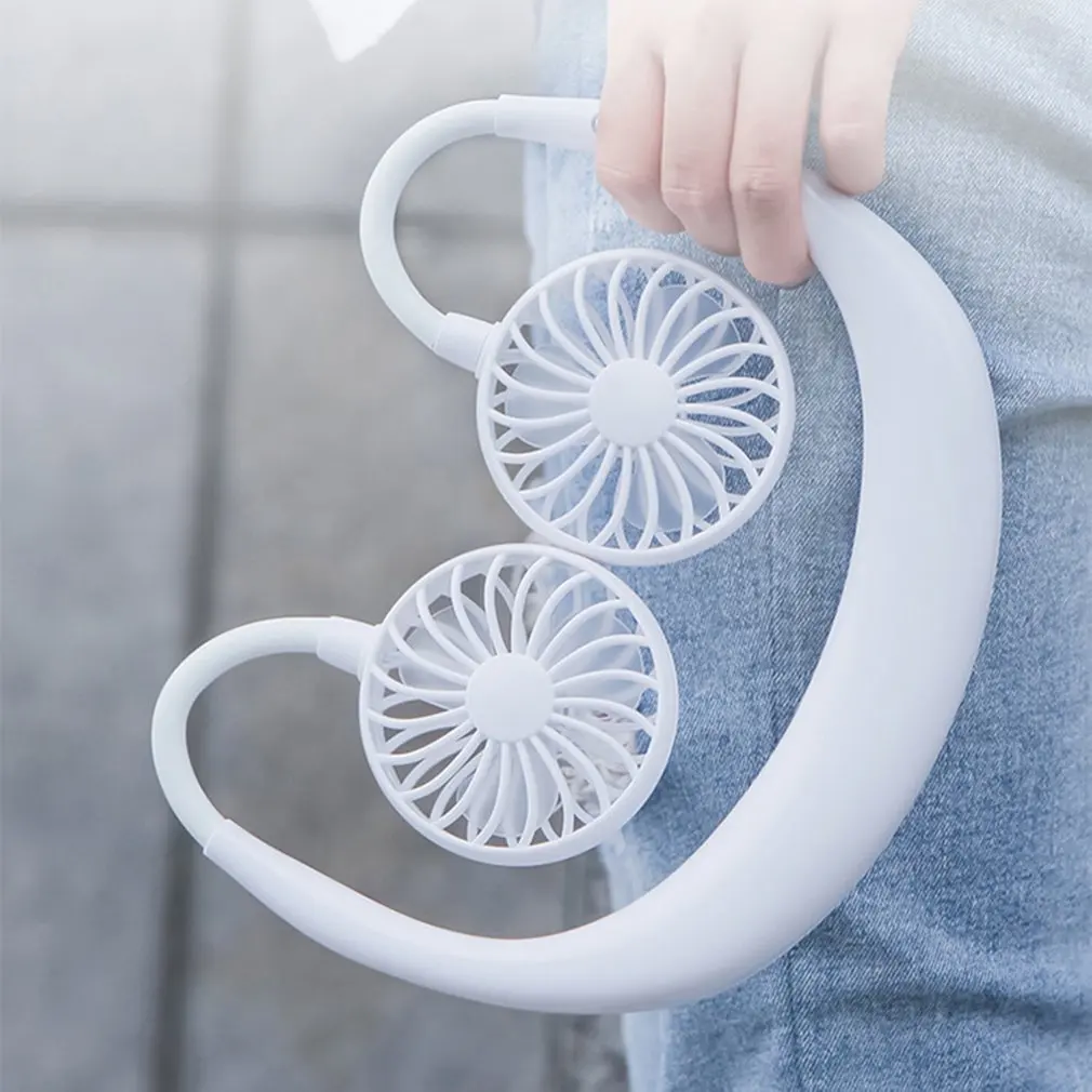 

Halter Portable Lazy Sports Fan Mini Hanging Neck Fan USB Rechargeable Halter Sports Fan Air Cooler Outdoor