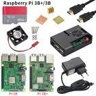 Плата Raspberry Pi 3 Model B или Raspberry Pi 3 Model B Plus + чехол ABS + блок питания Mini PC Pi 3B3B + с Wi-Fi и Bluetooth