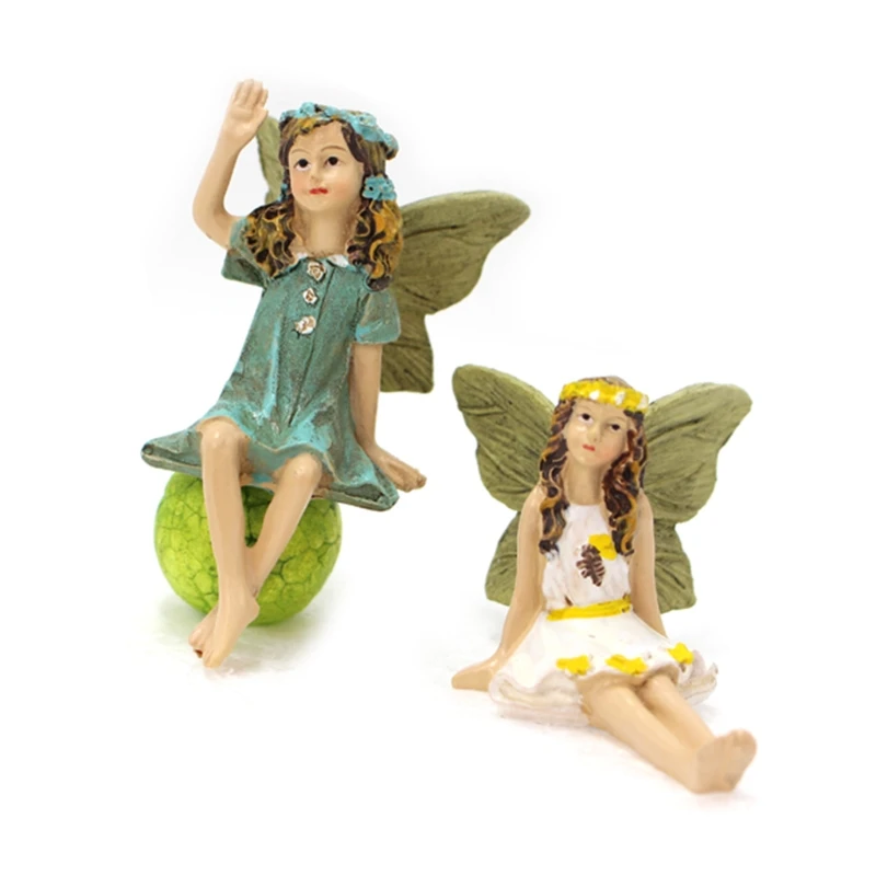 

Fairy Garden - 6pcs Miniature Fairies Figurines Accessories for Outdoor or House Decor Fairy Garden Supplies