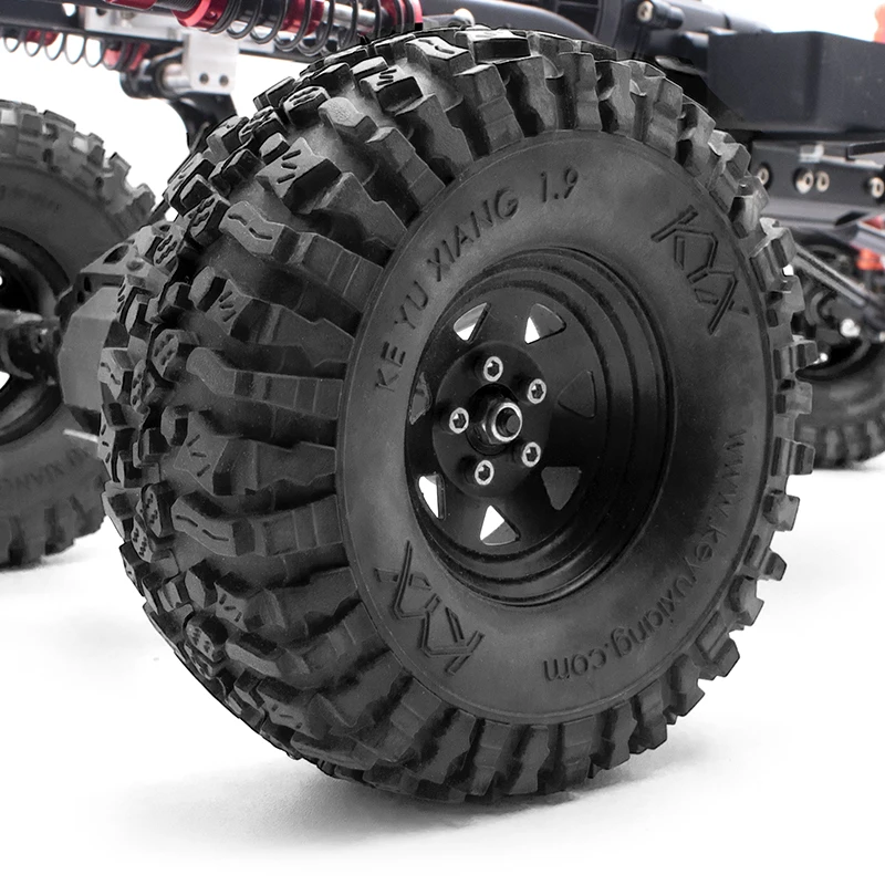 Neum&aacute;ticos de rueda de 1,9 pulgadas, 118mm x 45mm, modelo de agarre de neum&aacute;tico Rock Crawler D118mm, neum&aacute;ticos de goma con forro de esponja para coches RC 1/10-3