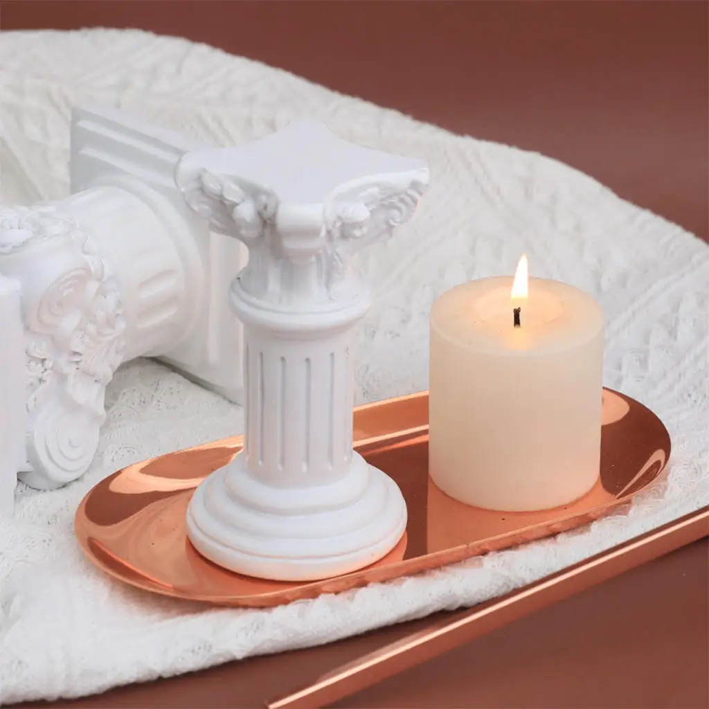 Creative Roman Pillar Statue Resin Pedestal Candlestick Candelabra Stand Sculpture Indoor Dinning Room Decor | Дом и сад