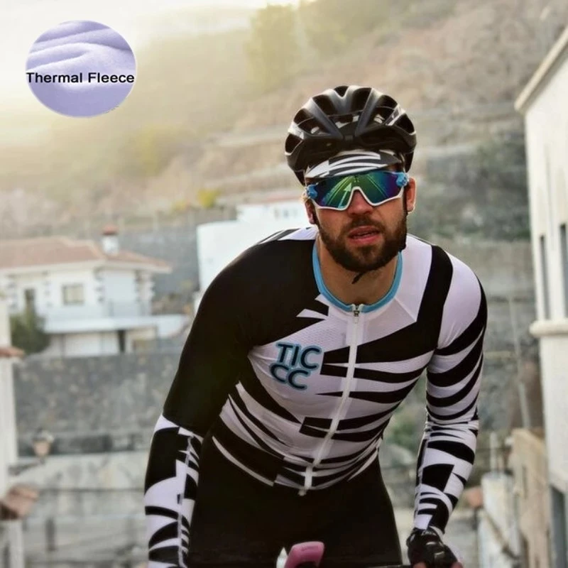 Мужская зимняя одежда для велоспорта теплая флисовая велосипедная Джерси с