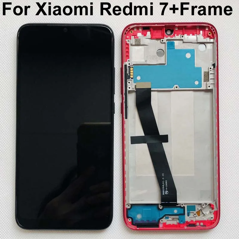 100% оригинальный новый для 6 26 &quotXiaomi Redmi 7 ЖК экран с рамкой + сенсорный дигитайзер