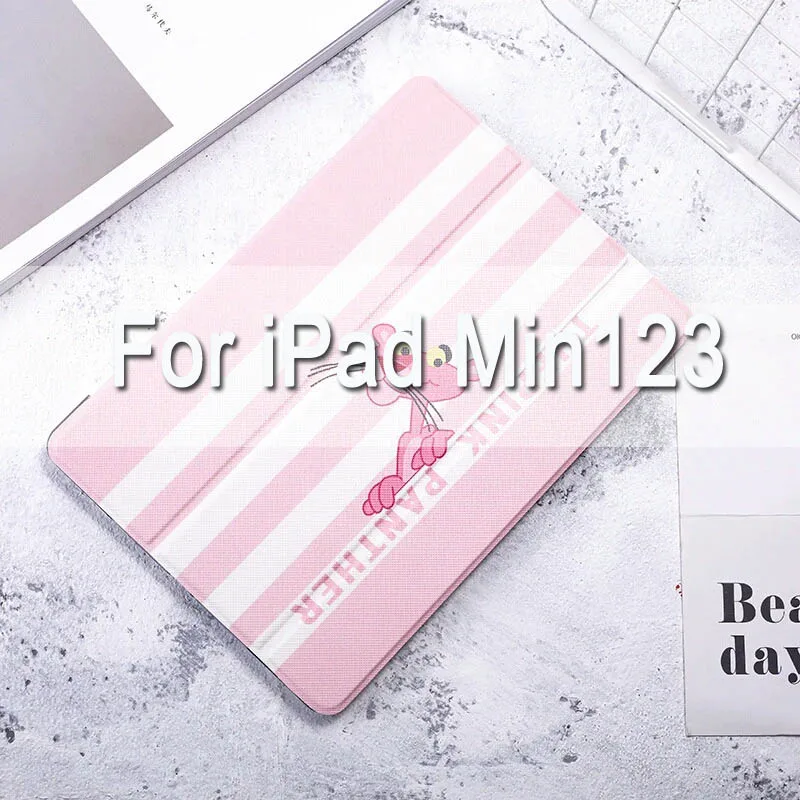 For iPad mini123 Ультратонкий чехол с мультяшным рисунком для ipad mini 5, автоматический режим сна и пробуждения, для ipad mini 1 2 3, 4, 5, чехол - Цвет: For iPad mini123