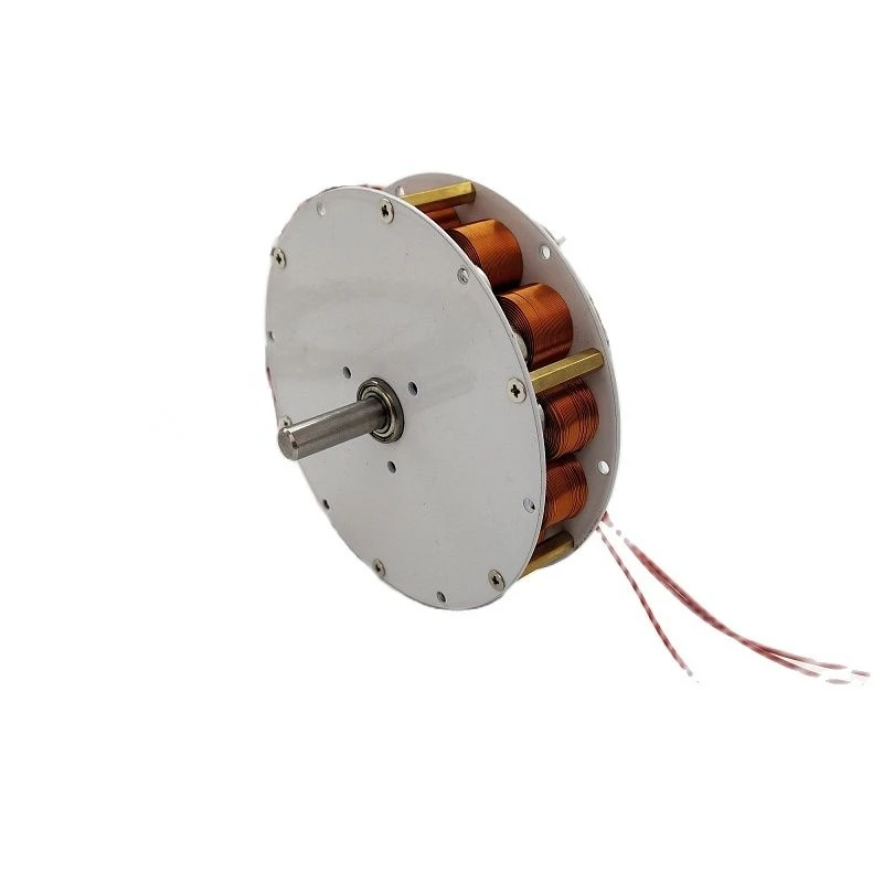 Micro disk type generator with iron core Strong magnetic low speed high power generation multipole three-phase AC generator