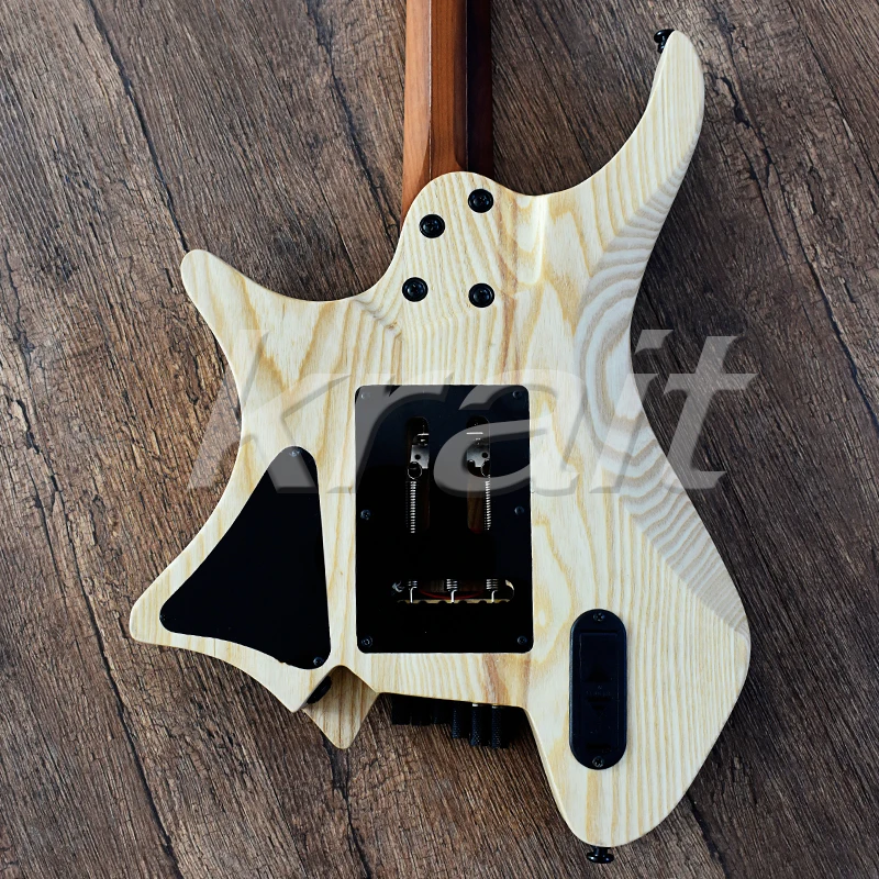 Krait fanned fret безголовая гитара тремоло 6 струнная электрогитара strandberg Пламя клен ясень дерево 5 шт. шеи