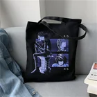 Новинка 2020 г., женские холщовые сумки Shinigami Ryuk с принтом в стиле панк Харадзюку, повседневные винтажные готические сумки через плечо y2k, шопер