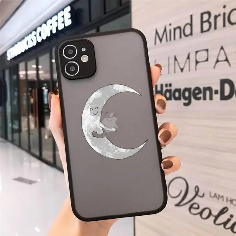 

astronaut space earth cartoon moon Phone Case Matte Transparent for iPhone 7 8 11 12 s mini pro X XS XR MAX Plus cover funda