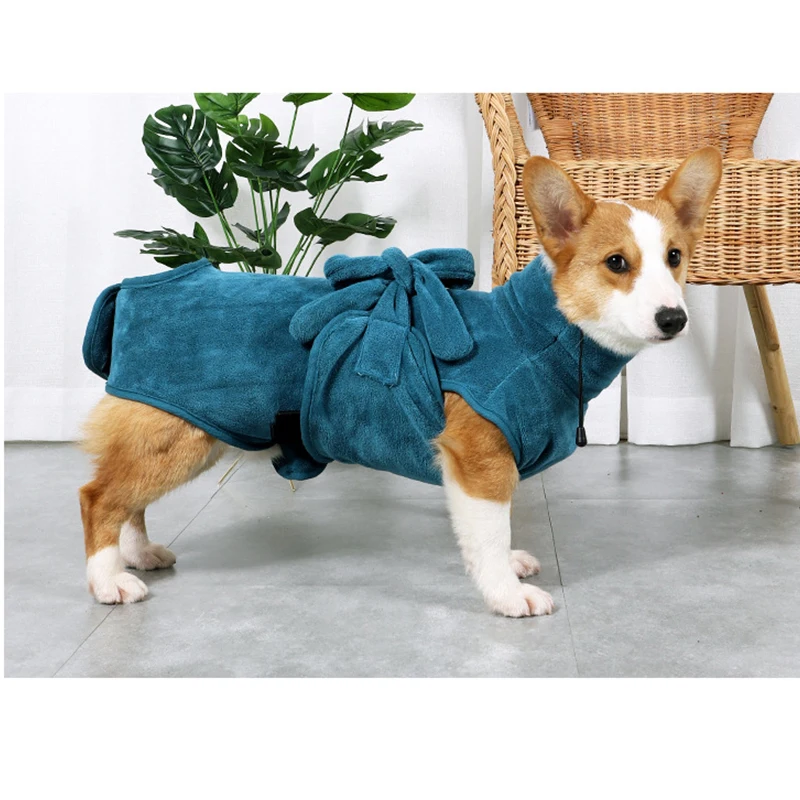 

Pet Dog Bathrobe Super Absorbent Dog Bathing Suit for Small Large Dogs Quick-Drying Pet Bath Towel Warm Dog Clothing Pet Supply