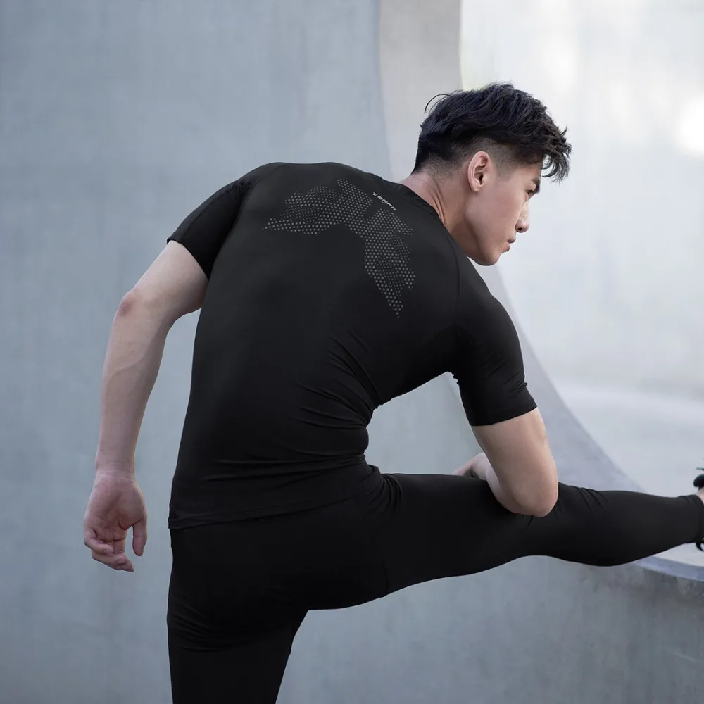 Xiaomi ZENPH Мужская умная спортивная одежда мониторинг в реальном времени высокая эластичность быстросохнущая летняя спортивная футболка для бега с коротким рукавом