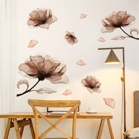 aesthetic 3d wall stickers flowers home bedroom living room wall decoration decals diy girl room decor self adhesive mural