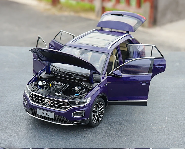 1:18 дилерская версия Volkswagen VW T ROC TROC 280STI 2018 металлическая литая модель автомобиля с