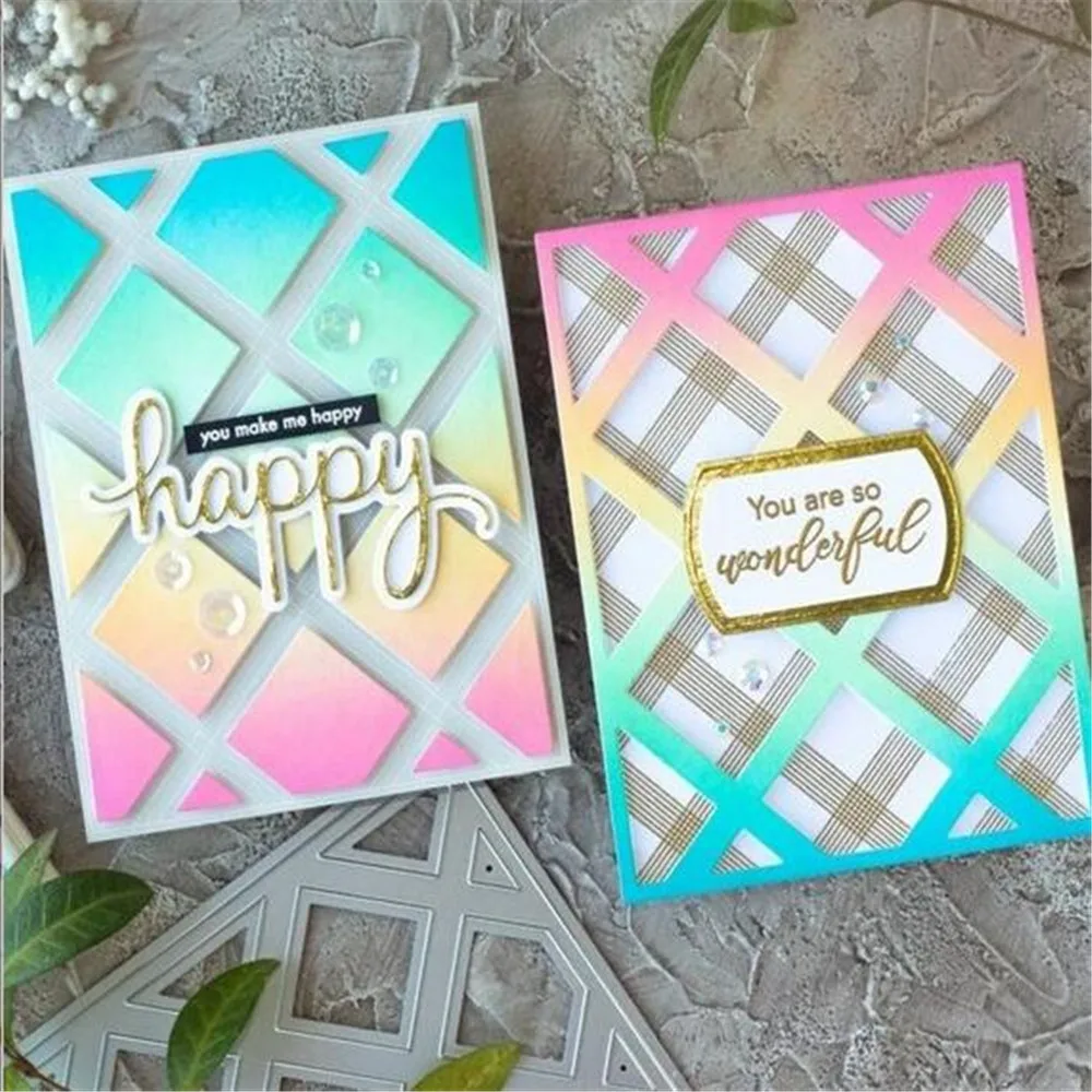 

Background Stencil Metal Cutting Dies and Stamps for Card DIY Scrapbooking Envelope Stencil Paper Craft Album Template Dies