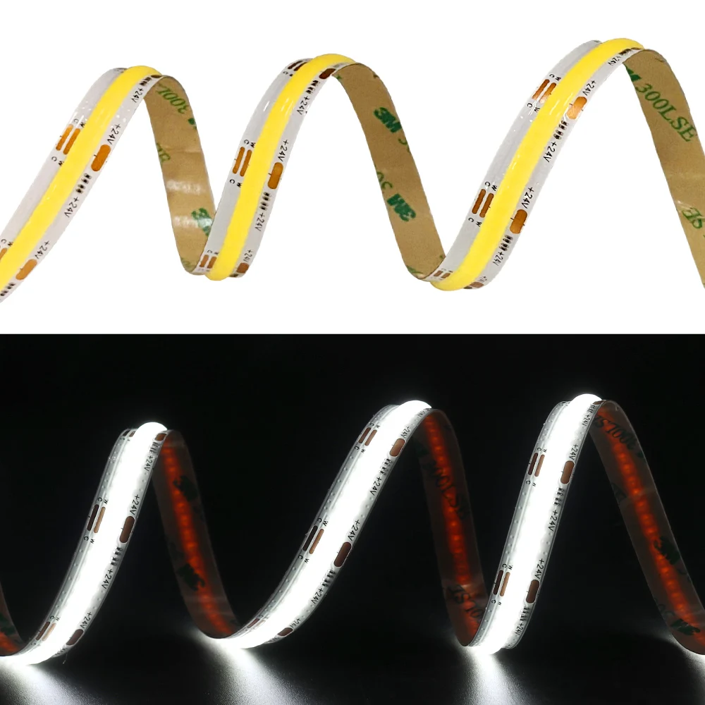 Двухцветная светодиодная лента CCT с монолитным блоком светодиодов s 2700K-6500K DC 24 в 12