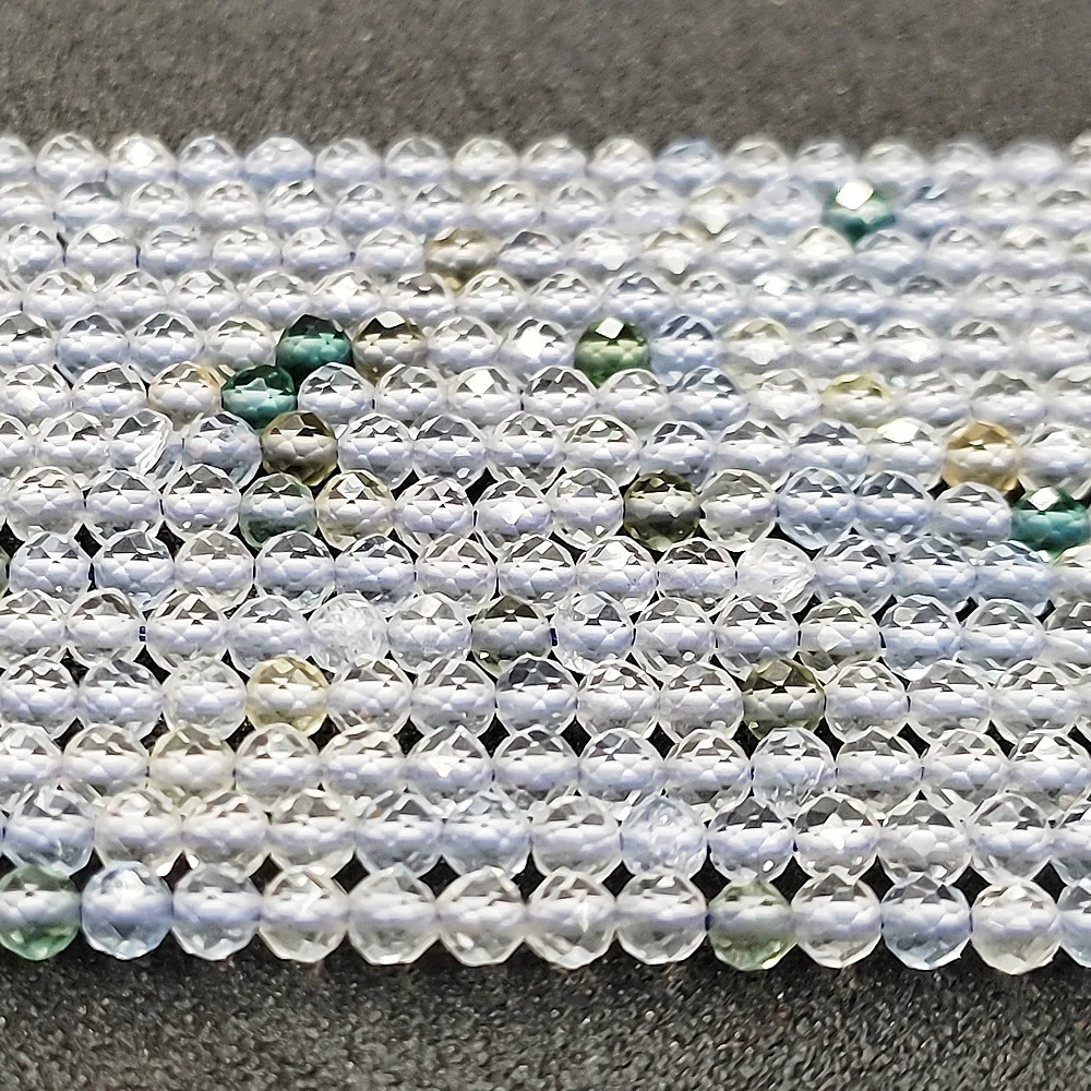 

Natural Stone Topaz Faceted Loose Beads 2-3mm Fine Topaz Beads Used to Make DIY Bracelets Necklaces Earrings Jewelry Accessories