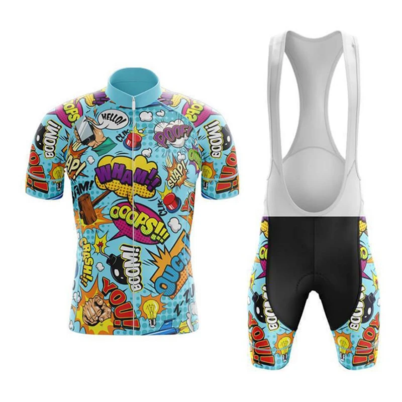 

Cartoon Anime Cycling Jersey 2022 Men Summer Breathable Bike Wear Short Sleeve Set MTB Ropa Ciclismo Outdoor Riding Bike Uniform