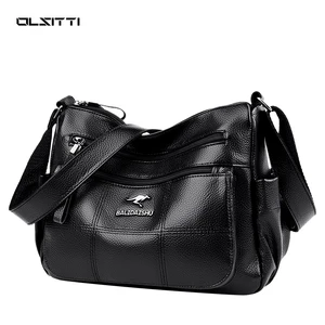 OLSITTI High Quality Solid color Pu Leather Multifunction Shoulder Bags for Women 2021 Multiple Zipper Fashion Crossbody Bags