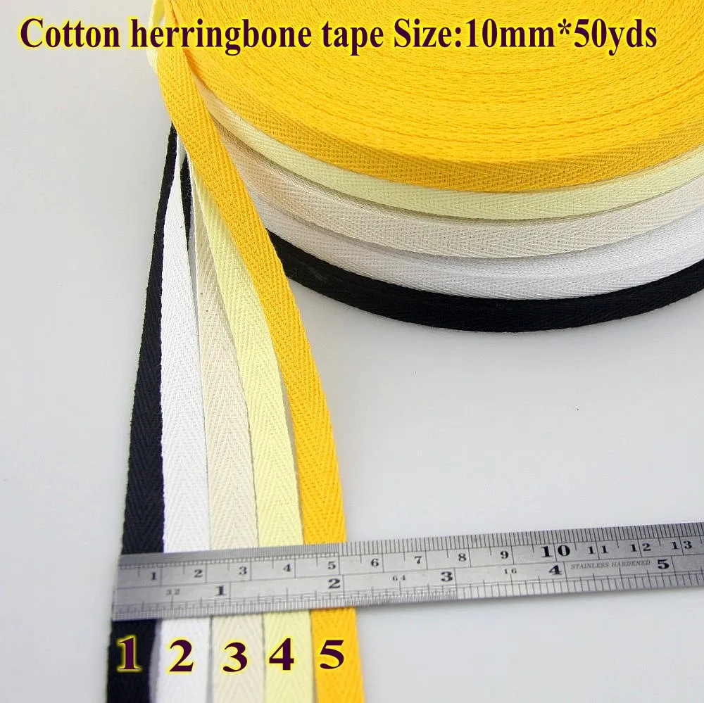 Лента из 100% хлопка в елочку/хлопчатобумажная лента с саржевым переплетением