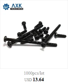 1000 шт. M1 M1.2 M1.4 M1.6 круглый крепежный винт с головкой Никель покрытые винты для электронной техники GB818