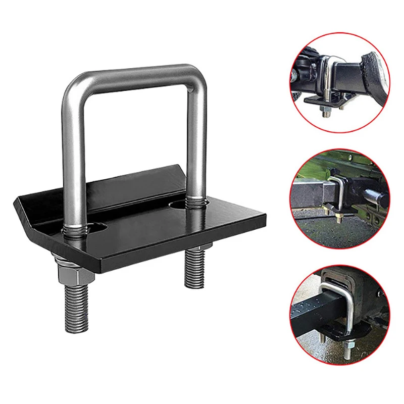 

Universal Trailer Damper Stabilizer U-Blot Heavy Duty Steel Anti-Rattle Hitch Tightener Safety Lockdown American Square Mouth